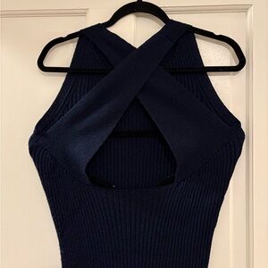 Anthropologie Midnight Blue Knit Dress - Size M